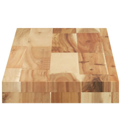 Dessus de table 80x20x4 cm rectangulaire bois massif d'acacia