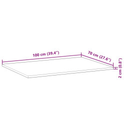 Dessus de bureau fini à l'huile 100x70x2cm bois d'acacia massif
