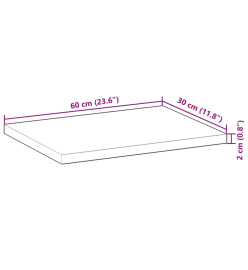 Étagère flottante 60x30x2 cm acacia massif finition à l'huile