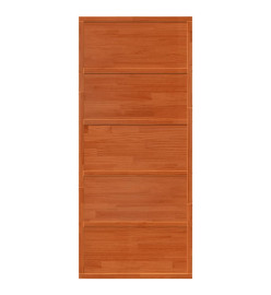 Porte de grange marron cire 90x208 cm bois massif de pin