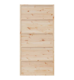 Porte de grange 100x208 cm bois massif de pin