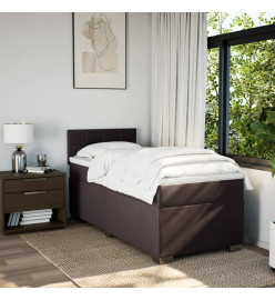 Sommier à lattes de lit avec matelas Marron foncé 90x200 cm