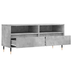 Meuble TV gris béton 100x34,5x44,5 cm bois d'ingénierie