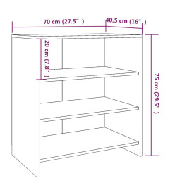 Buffet Chêne fumé 70x40,5x75 cm Aggloméré