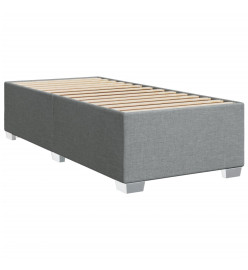 Sommier à lattes de lit et matelas Gris clair 90x190 cm Tissu