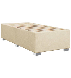 Sommier à lattes de lit et matelas Crème 90x190 cm Tissu