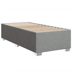 Sommier à lattes de lit avec matelas Gris clair 100x200cm Tissu