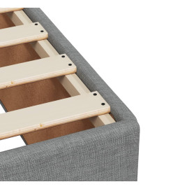Sommier à lattes de lit avec matelas Gris clair 100x200cm Tissu
