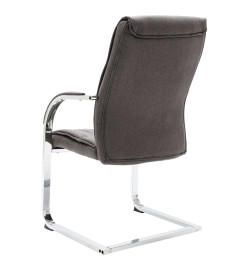 Chaise de bureau cantilever Gris Tissu