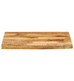 Dessus de table 40x40x3,8 cm bord vivant bois massif manguier