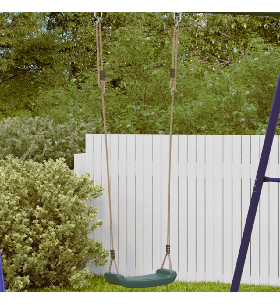 Balançoire d'extérieur d'enfants simple et corde réglable vert