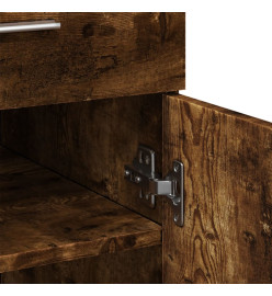 Buffet chêne fumé 80x42,5x93 cm bois d'ingénierie