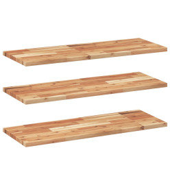 Étagères flottantes 3 pcs 100x30x2 cm acacia massif à l'huile