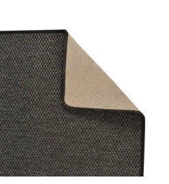 Tapis de couloir aspect sisal anthracite 50x250 cm