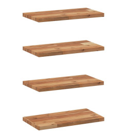 Étagères flottantes 4 pcs 40x20x2 cm acacia massif à l'huile