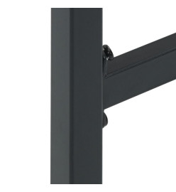 Ensemble de bar de jardin 5 pcs noir acier enduit de poudre