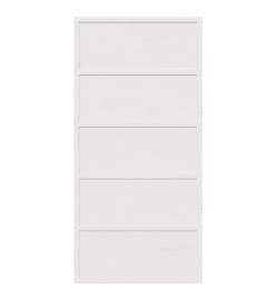 Porte de grange blanc 100x208 cm bois massif de pin