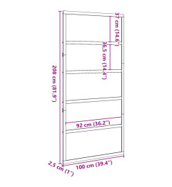 Porte de grange blanc 100x208 cm bois massif de pin