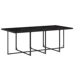 Ensemble à manger de jardin 13 pcs coussins noir résine tressée