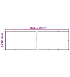 Écran d'intimité de jardin anthracite 1000x90 cm PVC