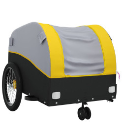 Remorque de vélo noir et jaune 30 kg fer