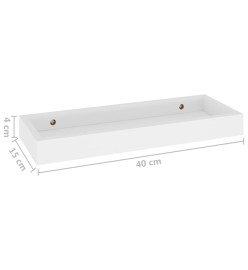 Étagères murales Loggia 4 pcs Blanc 40x15x4 cm MDF