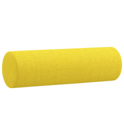 Ensemble de canapés 4 pcs avec coussins jaune clair tissu