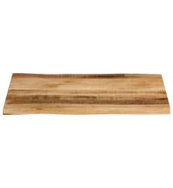 Dessus de table bord vivant 80x60x2,5 cm bois de manguier brut