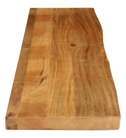 Dessus de table à bord vivant 140x30x2,5cm bois massif manguier