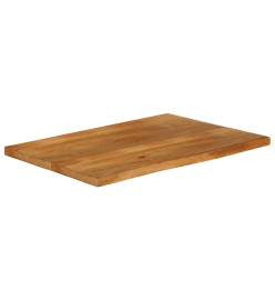 Dessus de table à bord vivant 100x60x2,5cm bois massif manguier