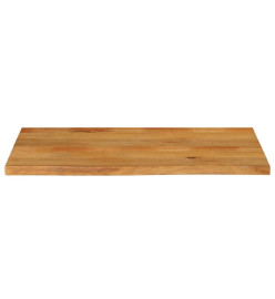 Dessus de table à bord vivant 120x60x2,5cm bois massif manguier