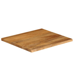 Dessus de table à bord vivant 60x60x2,5 cm bois massif manguier