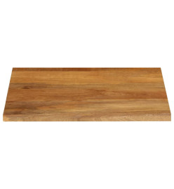 Dessus de table à bord vivant 60x60x2,5 cm bois massif manguier