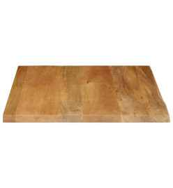 Dessus de table à bord vivant 60x60x2,5 cm bois massif manguier