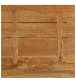 Dessus de table à bord vivant 60x60x2,5 cm bois massif manguier