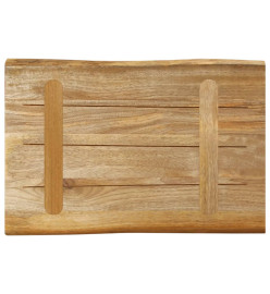 Dessus de table bord vivant 60x40x2,5 cm bois de manguier brut