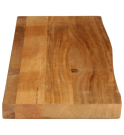 Dessus de table à bord vivant 110x20x3,8cm bois massif manguier