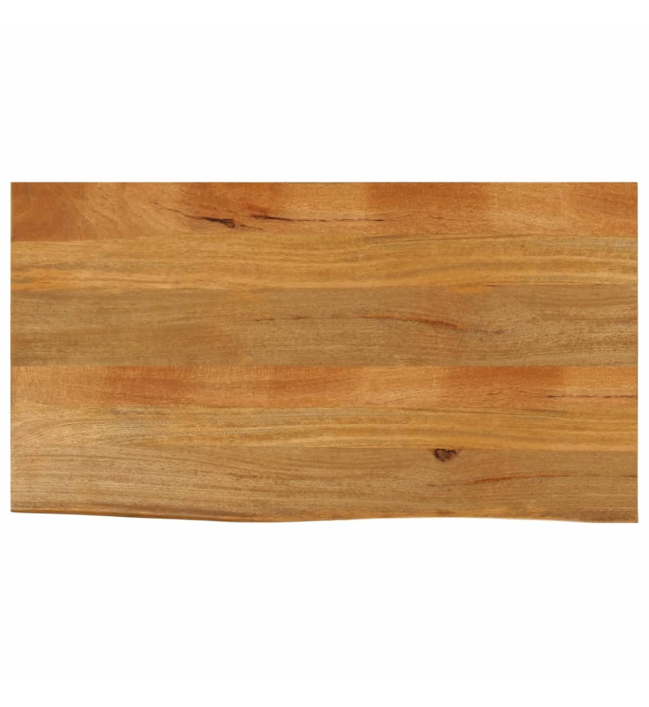 Dessus de table à bord vivant 120x60x3,8cm bois massif manguier