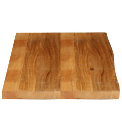 Dessus de table à bord vivant 120x60x3,8cm bois massif manguier