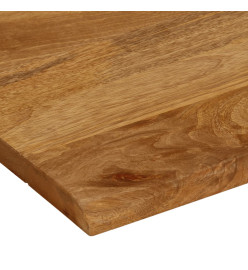 Dessus de table à bord vivant 80x80x3,8 cm bois massif manguier