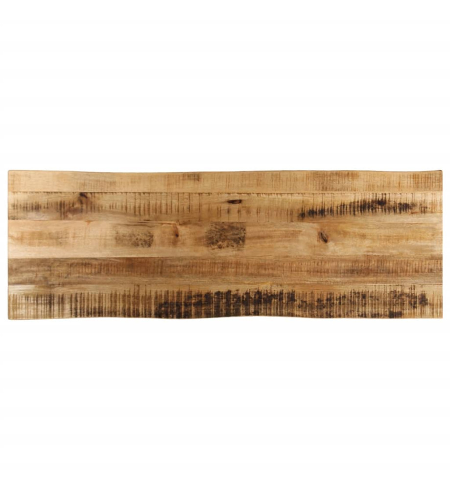 Dessus de table bord vivant 140x40x2,5 cm bois de manguier brut