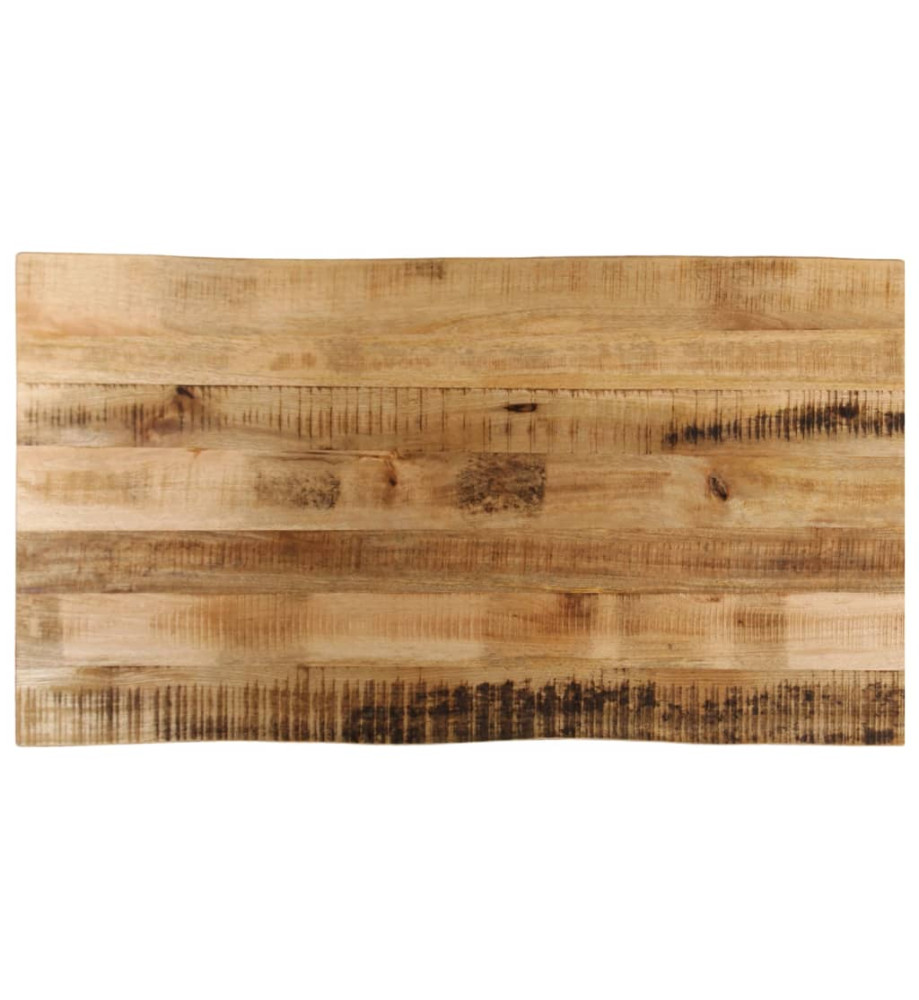 Dessus de table bord vivant 120x60x3,8 cm bois de manguier brut