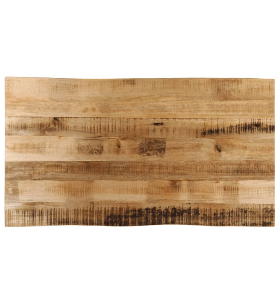 Dessus de table bord vivant 100x60x3,8 cm bois de manguier brut