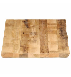 Dessus de table bord vivant 100x60x3,8 cm bois de manguier brut