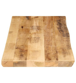 Dessus de table bord vivant 80x40x3,8 cm bois de manguier brut