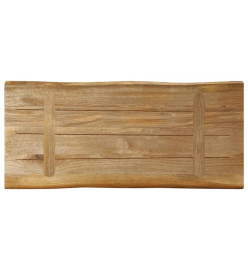 Dessus de table bord vivant 80x40x3,8 cm bois de manguier brut