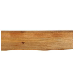 Dessus de table à bord vivant 120x30x3,8cm bois massif manguier