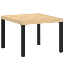 Salon de jardin avec coussins 7 pcs noir acier enduit de poudre