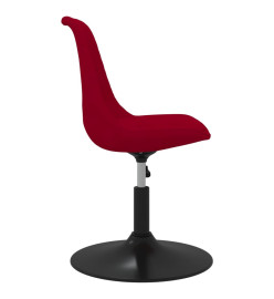 Chaises à dîner pivotantes 2 pcs Rouge Velours