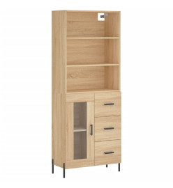 Buffet haut Chêne sonoma 69,5x34x180 cm Bois d'ingénierie